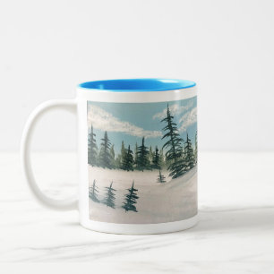 Snowy Evergreen Valley Mug