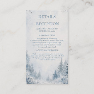 Snowy Evergreens Beneath Blue Enclosure Card