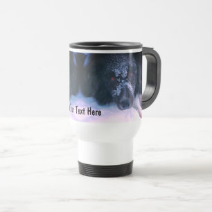 Snowy Faced Border Collie Cute Personalised  Travel Mug
