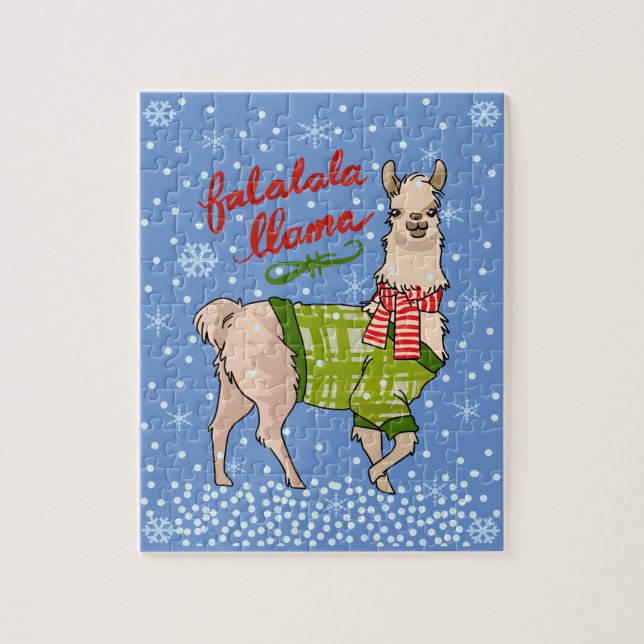 Snowy Falalala Llama Jigsaw Puzzle (Vertical)