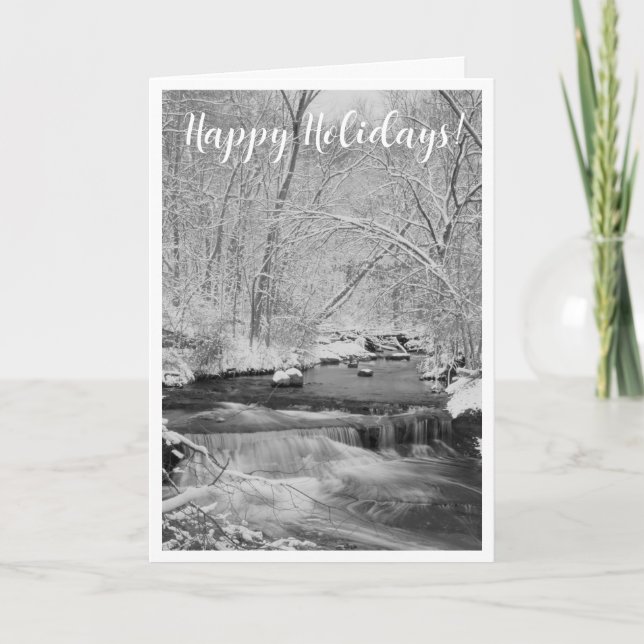 Snowy Falls Holiday Card (Front)
