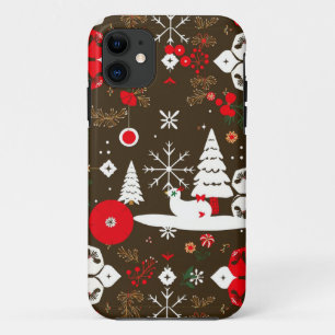 Snowy Festivities Pattern iPhone 11 Case