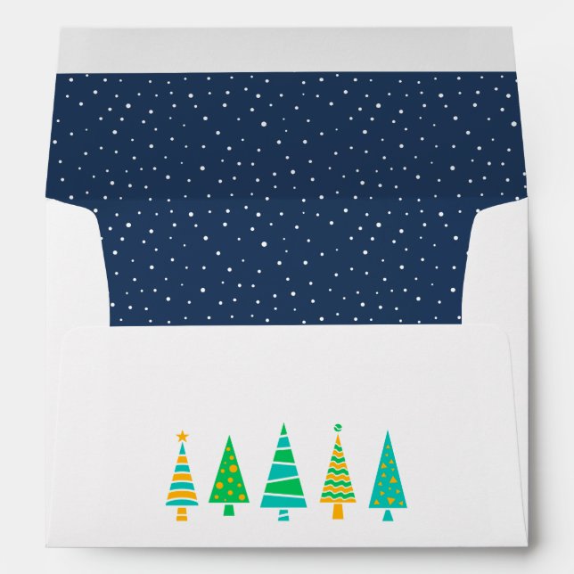 Snowy Fir Trees Envelope (Back (Bottom))