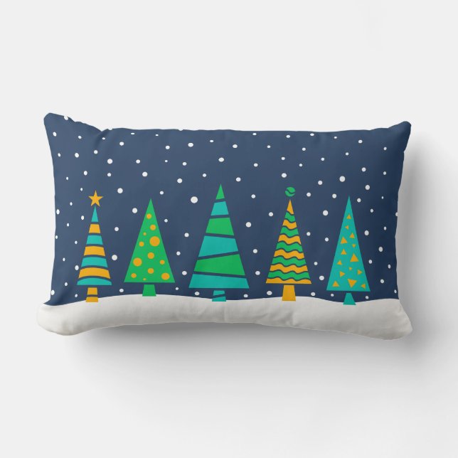 Snowy Fir Trees Pillow (Front)