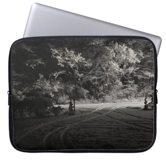 Snowy Forest at Night Laptop Sleeve