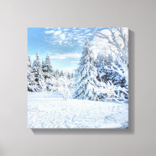 Snowy Forest Canvas Print
