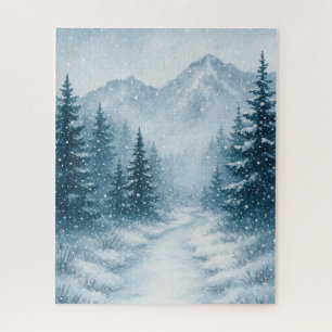 Snowy Forest Christmas Puzzle 