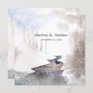 Snowy Forest - Fall-Winter Wedding Invitation