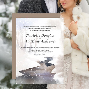 Snowy Forest - Fall-Winter Wedding Invitation