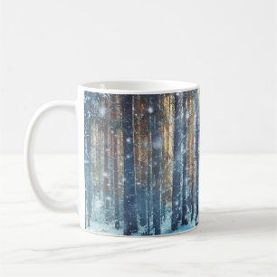 Snowy Forest Frosty Winter Scene Coffee Mug
