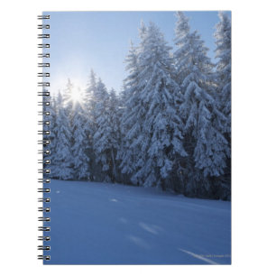 snowy forest in the mountain notebook