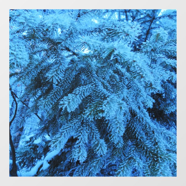 Snowy Forest Spruce  Window Cling (Sheet)