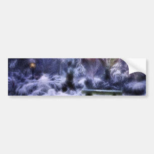 Snowy Forest Winter Wonderland Bumper Sticker