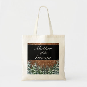 Snowy Forest Wood Mother of Groom or Bride Wedding Tote Bag