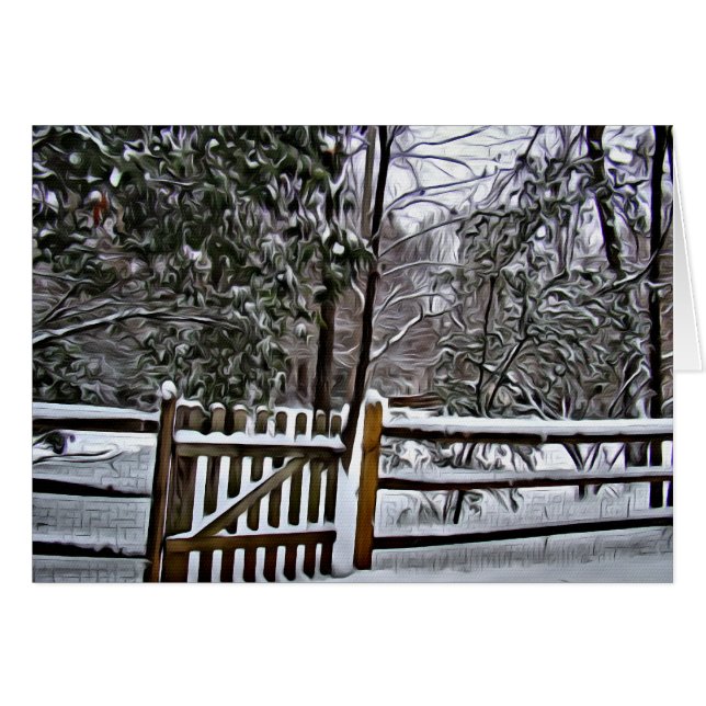 Snowy Gate Card (Front Horizontal)