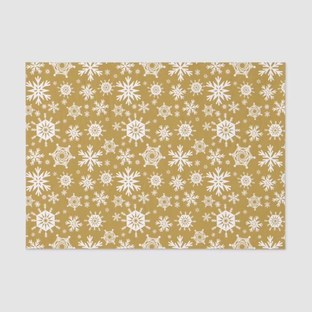 Snowy Gold Tissue Paper (Front)