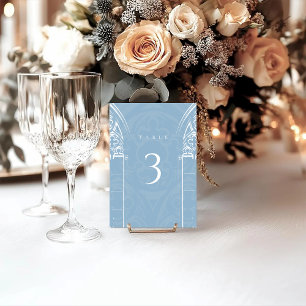 Snowy Gothic Winter Fairytale Christmas Blue Table Number