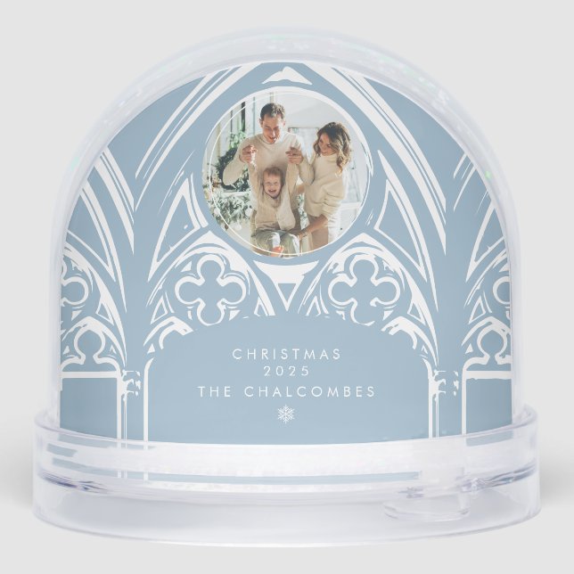 Snowy Gothic Winter Fairytale Christmas Snowglobe (Back)