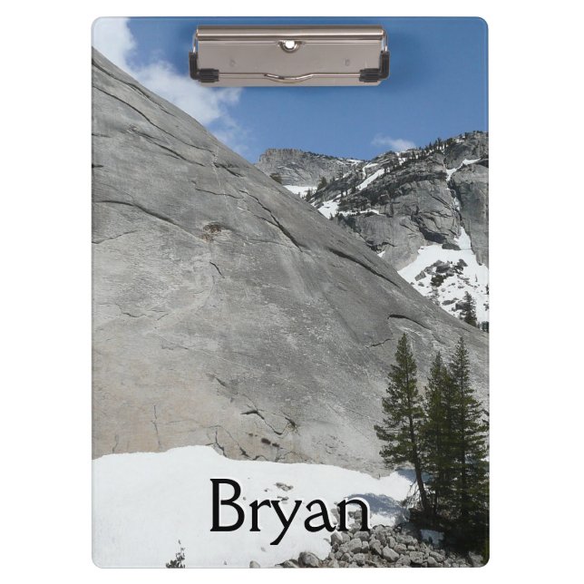 Snowy Granite Domes I at Yosemite National Park Clipboard (Front)