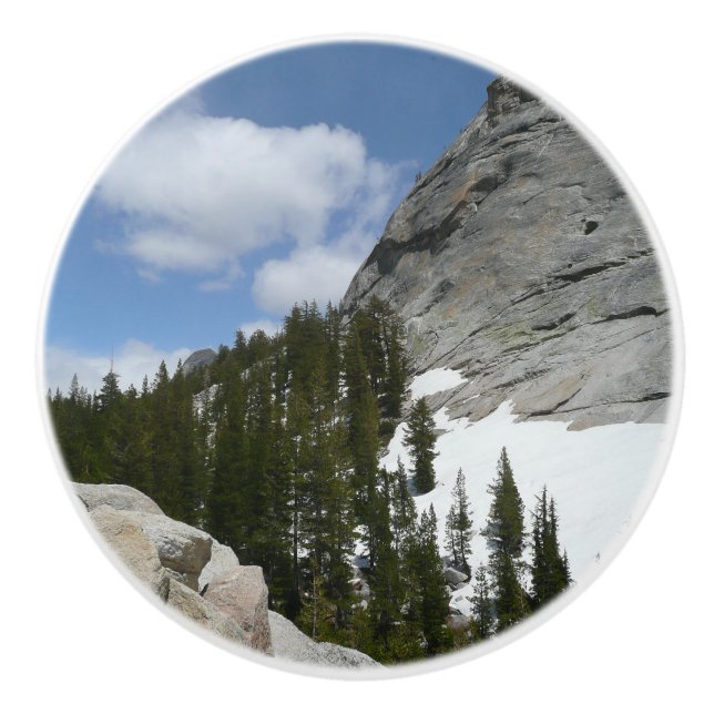 Snowy Granite Domes II Yosemite National Park Ceramic Knob (Front)