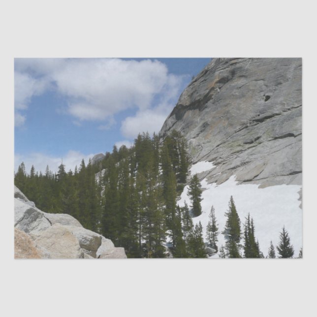 Snowy Granite Domes II Yosemite National Park Tissue Paper (Front)