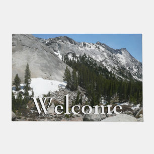 Snowy Granite Domes Panorama at Yosemite Doormat