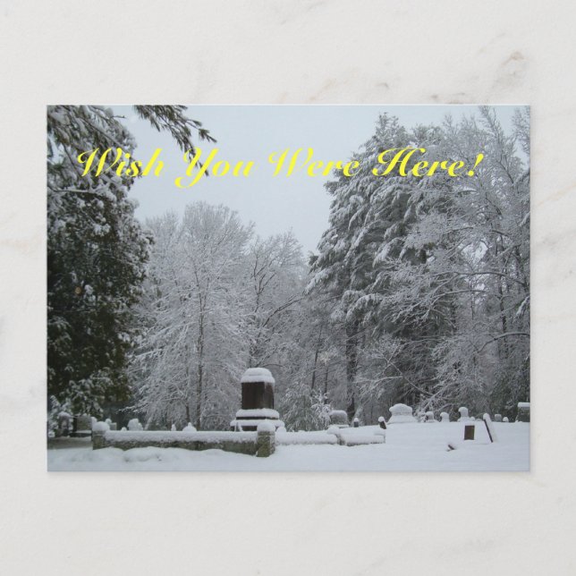 Snowy Graveyard Postcard (Front)