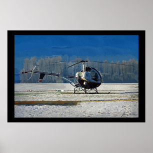 Snowy Heli Poster