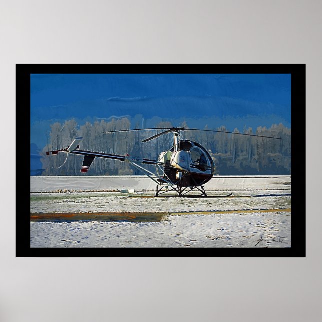Snowy Heli Poster (Front)