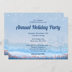 Snowy Holiday Party Invitation