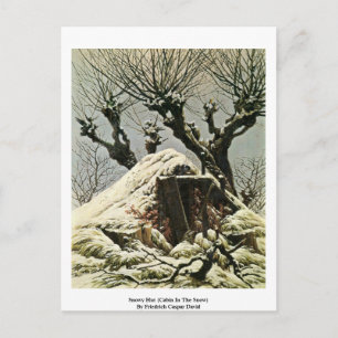 Snowy Hut (Cabin In The Snow) Postcard