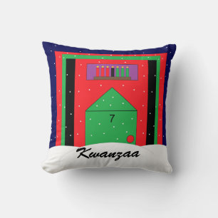 Snowy Kwanzaa Cushion