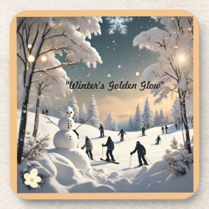 "Snowy Landscape Beauty" Coaster