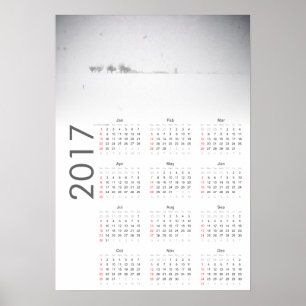 Snowy Landscape Calendar 2017 Poster
