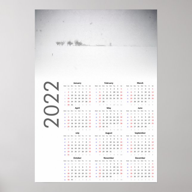 Snowy Landscape Calendar 2022 Poster (Front)