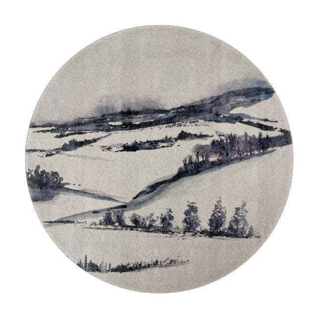 Snowy Landscape         Cutting Board (Front)