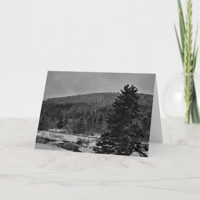 Snowy Landscape Holiday Card (Front)