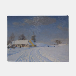 Snowy Landscape in Winter (by H.A. Brendekilde) Doormat