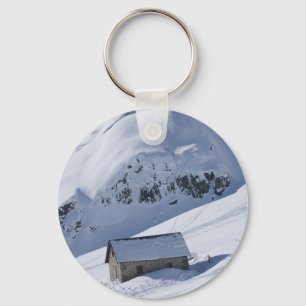 snowy landscape key ring