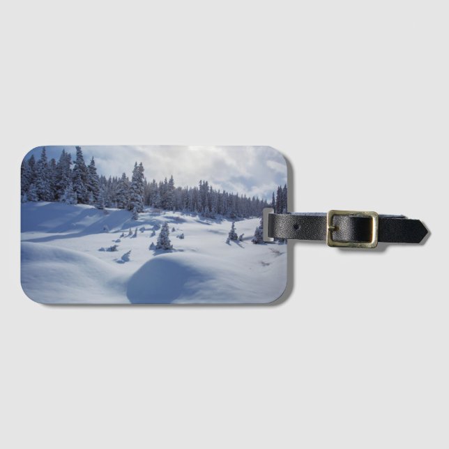 Snowy Landscape Luggage Tag (Front Horizontal)