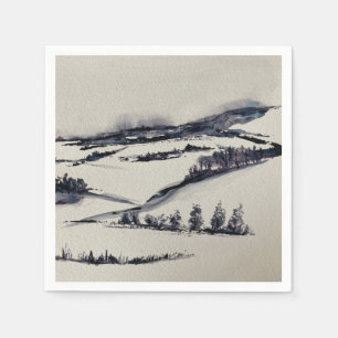 Snowy Landscape          Napkin