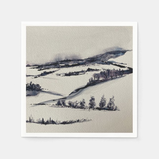 Snowy Landscape          Napkin (Front)