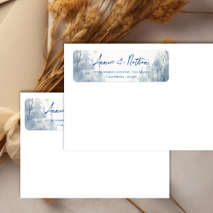 Snowy Landscape Winter Wedding Return Address