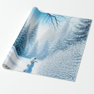Snowy Landscape Wrapping Paper