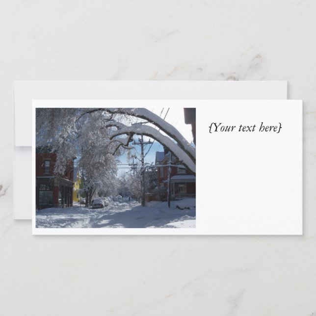 Snowy Lane photo card (Front)