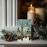 Snowy London Christmas Scene Card<br><div class="desc">Capture the spirit of a classic holiday with this Snowy London Christmas Scene Folded Greetings Card. Featuring an exquisite, snow-covered London scene, this card brings the charm of the city’s winter beauty right to your loved ones. With a traditional folded design, there’s plenty of room inside for your own heartfelt...</div>