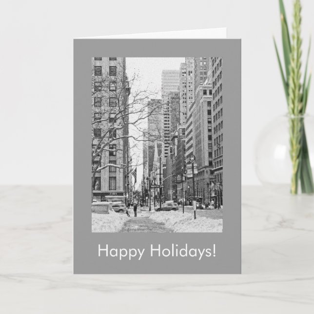 Snowy Manhattan Holiday Card (Front)