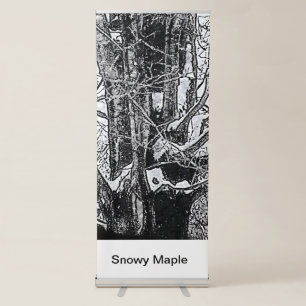 Snowy Maple Vertical Retractable Banner jGibney