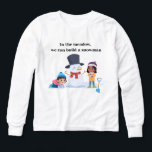 Snowy Meadow Snowman Kids<br><div class="desc">Christmas Shirt
Capture the magic of snow days with this cheerful shirt showing children building a snowman! A fun and whimsical design that's perfect for kids who love playing outside and dreaming of a white Christmas.</div>