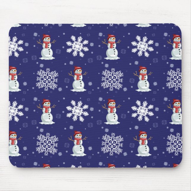Snowy Men Mouse Mat (Front)